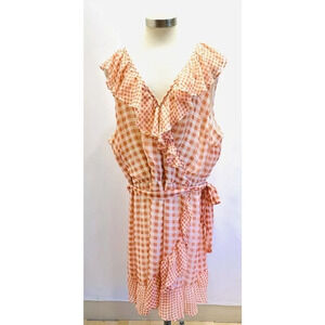 NWT LAUREN CONRAD Women Sleeveless Pullover V-Neck Lined Dress Plus Size 4X